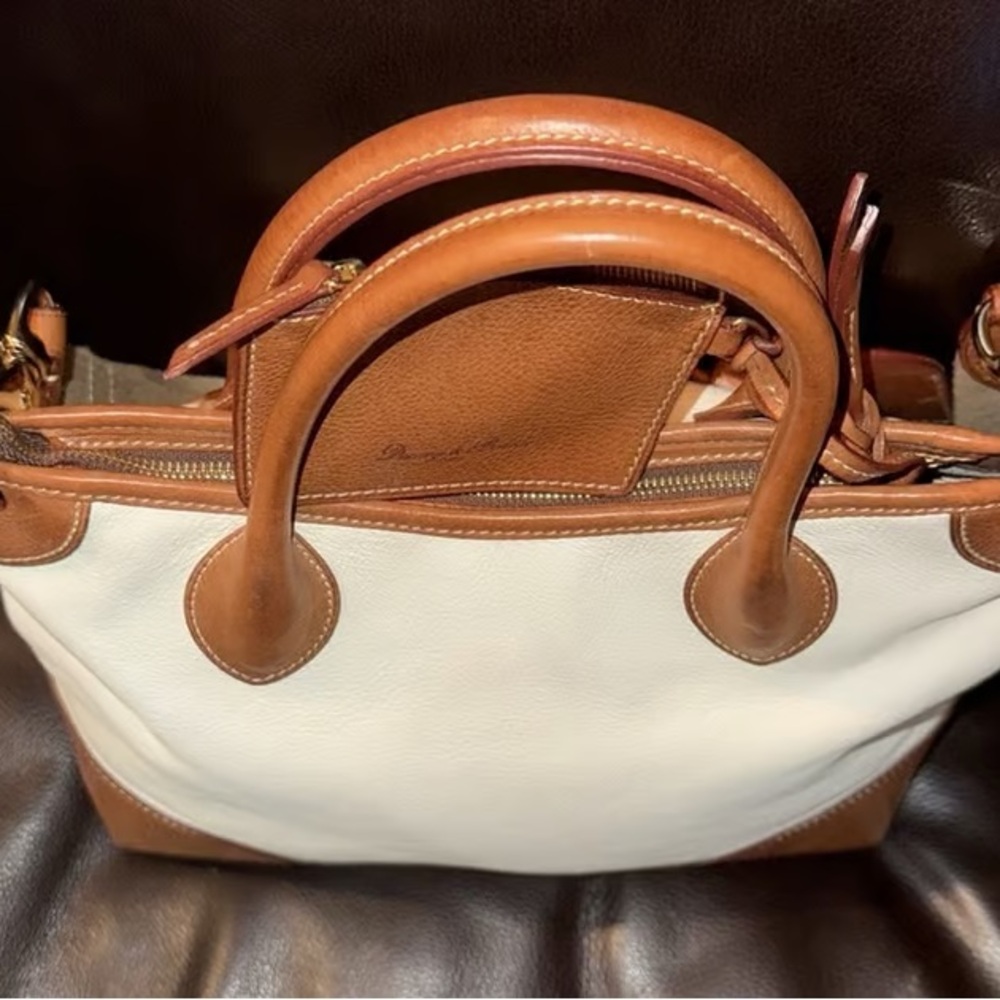 Dooney & Bourke Tan And Cream Satchel - image 4